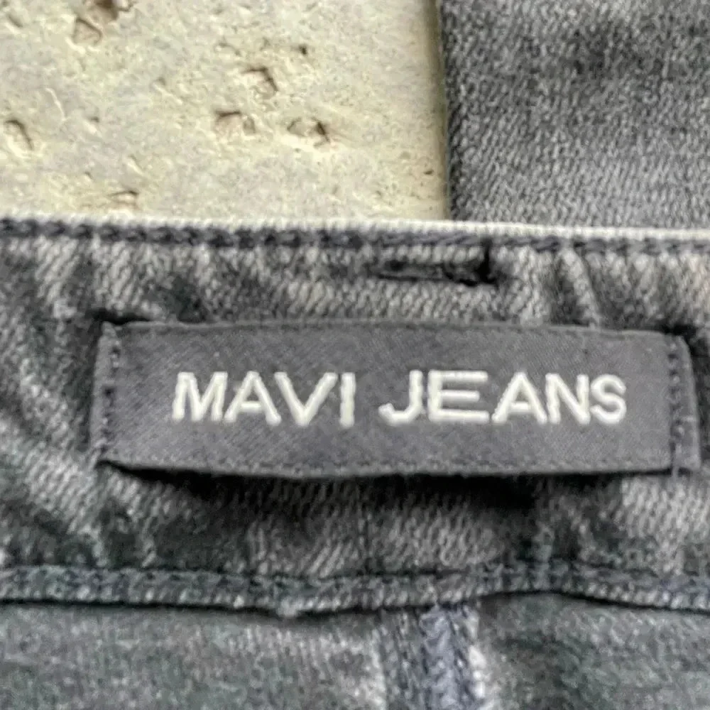 Mavi Jake Jeans Mens 36 x 34 Black Wash Slim Leg Distressed Jeans